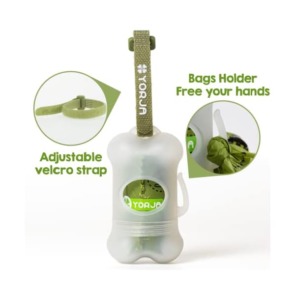 YORJA 510 Dog Poop Bags with Dispenser for Doggy Waste, Extra Thick Strong and 100% Leak-proof Biodegradable Doggie Bags Holder Unscented YORJA 510 Dog Poop Bags with Dispenser for Doggy Waste, Extra Thick Strong and 100% Leak-proof Biodegradable Doggie Bags Holder Unscented