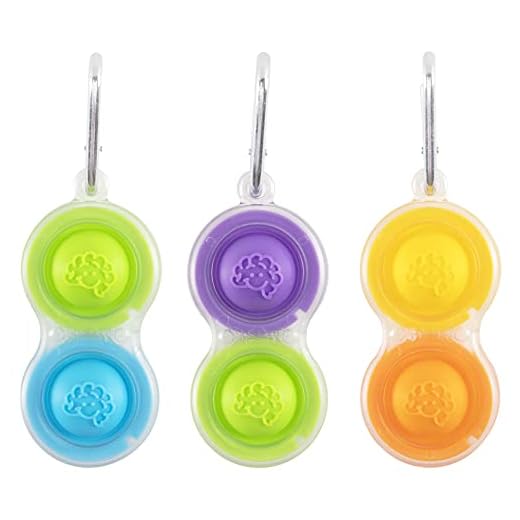 Fat Brain Toys Simpl Dimpl - Clear 3-Pack - Simpl Dimpl Clear 3 Pack Mind & Body for Ages 3 to 12
