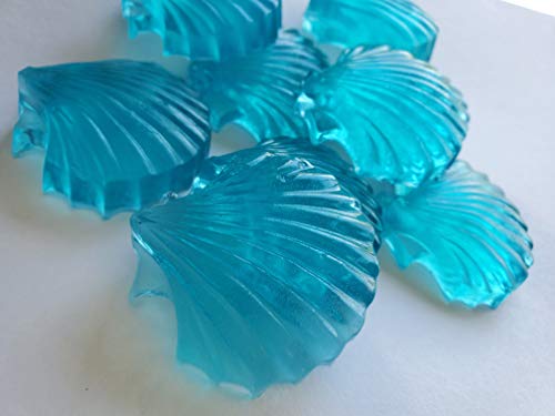 Abb Inc Aqua Seashell Soaps For Nautical Or Beach Theme Bridal Shower, Wedding Or Baby Guest Bath, Dancing Waters Scented Glycerin Soap - Pack Of 20 #TOP6