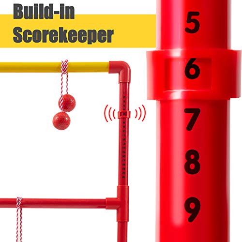 VEUXOUT Ladder Toss Game Ladder Golf Ball Set Outdoor/Indoor Game Party Family Game Set with 2 Targets 6 Golf Bolas and Pack Carrying Case