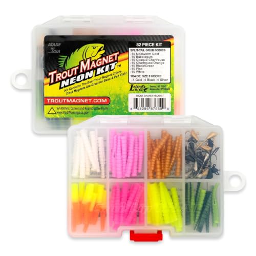Trout Magnet 82 Piece Neon Fishing Kit, Catches All Types of...