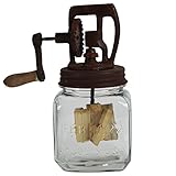 Rustic Antique Style Dazey Glass Hand Crank 1 Quart Butter Churn Primitive Decor