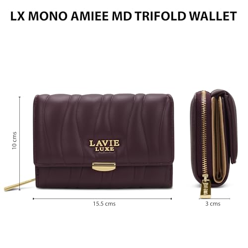 Image of Lavie Luxe Women's Lucie Emboss Medium Trifold Wallet | Gift for Women