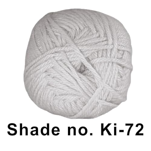 Image of VCR Bone Grey Yarn, 100 Grams Hank, 190 Meters Length, Acrylic Ball for Crochet and Knitting, Soft Crosia Threads, Pack of 1 Yarn, Suitable for DIY Crafts