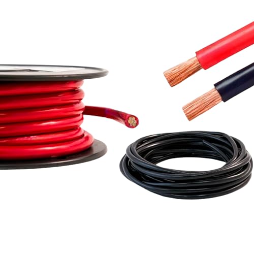Image of Hi-Flex Battery Welding Cable 10mm² - 95mm² Heavy Duty Automotive Black & Red PVC Starter/Wire/Inverter (Black, 3 Metre, 10mm², 70 Amp)