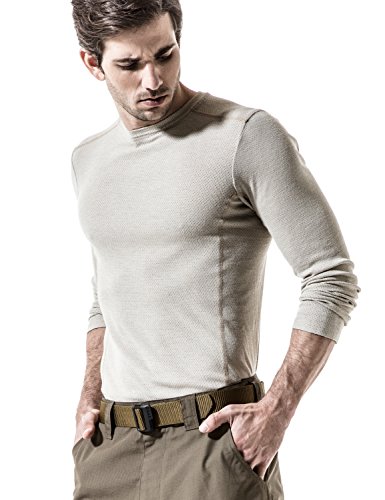 Cqr Tactical Belt, Military Style Heavy Duty Belt, Webbing Edc Quick-Release Buckle, Plastic Flip Tab Black, Xx-Large #TOP6