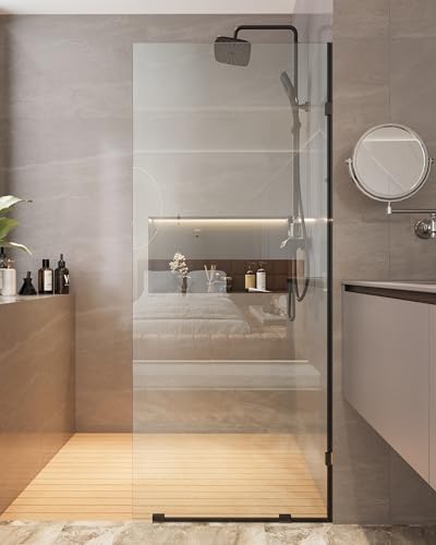 DeerValley 32"×78" Fixed Glass Shower Panel, 10mm Thick Shower Glass