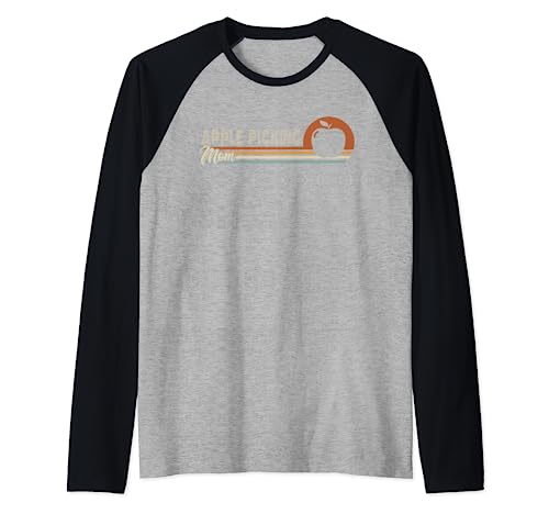 Apple Picking Mom Women Mother Vintage Apple Empleado Camiseta Manga Raglan