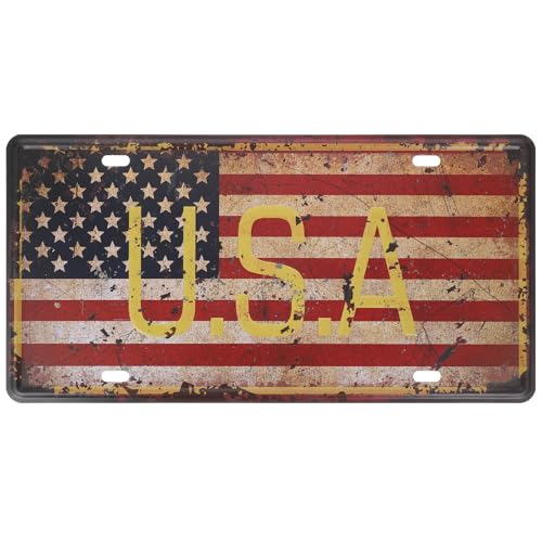 LIFKOME Vintage USA Flag Sign Metal Bar Cafe Restaurant Garage Club Club Mur Decoration Plaque Affiche Garage Bar Home Decor Home