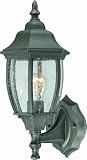 Covington 1-Light Outdoor Wall Sconce in Painted Bronze, Seeded Glass Panels,...