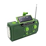 Tragbares Radio | Solarbetriebene Kurbelradio,Batteriebetriebene Lautsprecher Taschenlampe für Notfall Stromausfall Camping Wandern Im Freien