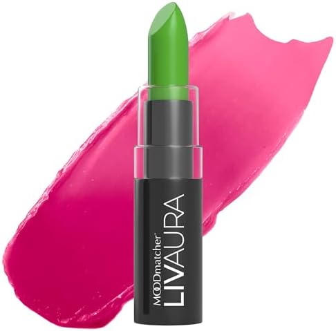 MOODmatcher LIVAURA Long Lasting Lipstick for Women – Color Changing Moisturizing Cream Lipsticks, Smudge Proof Lip Stick, Easy to Apply Lip Makeup, Made in USA (Green)