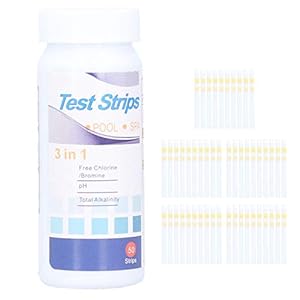 Waterteststrips 50 Tellen 3-in-1SPA Zwembad PH Teststrips Vrij chloor/broom PH Alkaliteit testpapier