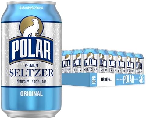 Polar Seltzer Water Original, 12 fl oz cans, 18 pack