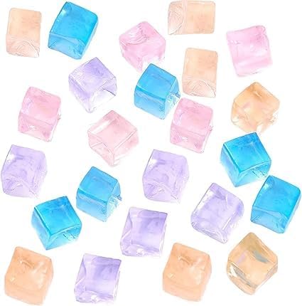 24Pcs Transparent Cube, Mini Jelly Cube Toy Small Toys, Cube for Birthday Parties and Easter Gifts (Random Colors)