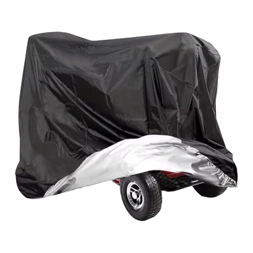 Heavy Duty Mobility Scooter Cover, 210D Oxford Waterproof Anti-uv Wheelchair Storage Cover Anti Dust Motorbike Protect Cover for Most Mobility Scooter (142 * 66 * 91 cm)