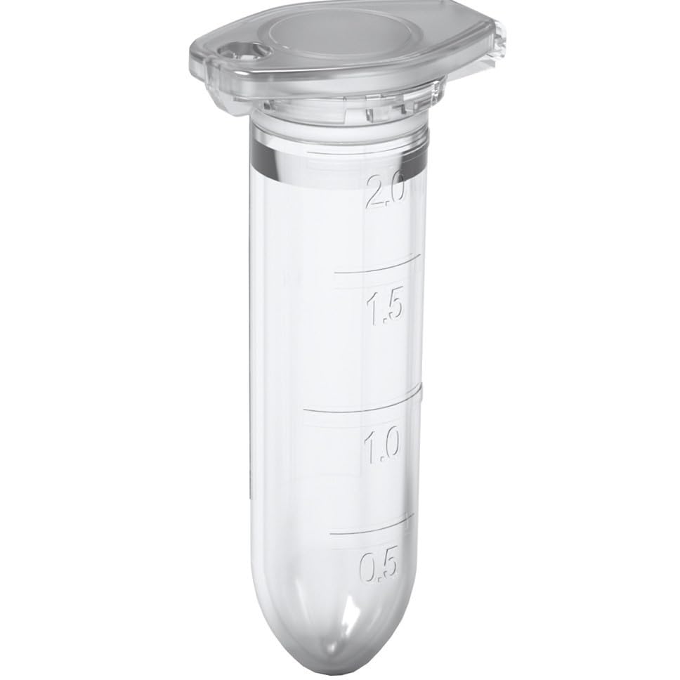 Image of IS IndoSurgicals Microcentrifuge Tubes 2ml, Polypropylene Round Bottom, Clear Centrifuge Tubes for Laboratory Use (Pack of 500)