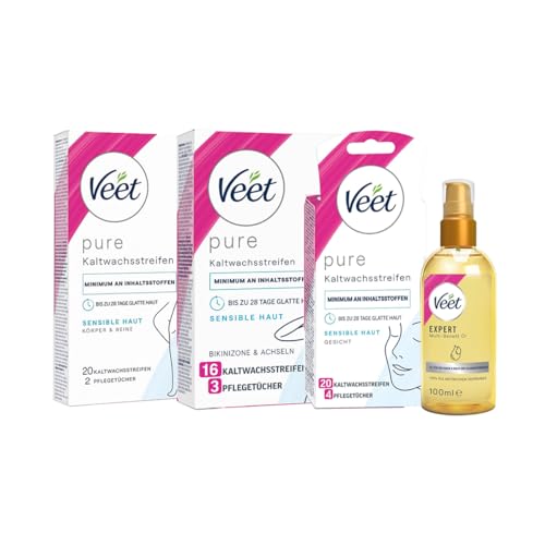 Veet Pure Kaltwachsstreifen Set (56 Stück)