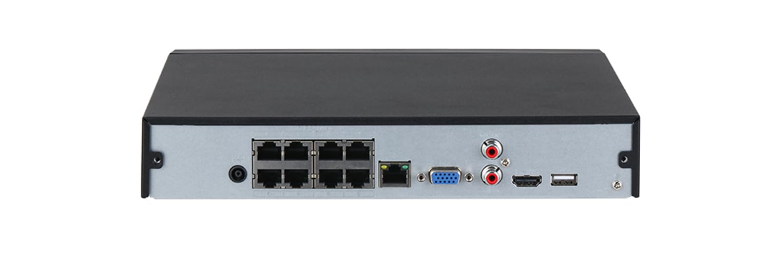 DAHUA NVR 8 canales IP PoE hasta 12MP 160Mbps - NVR4108HS-8P-4KS3