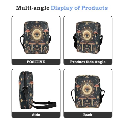 Mushroom with Eyes Psychedelic messenger bag for women Crossbody Bags For Women Shoulder Handbags Adjustable Strap for outdoor sports business4