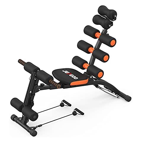 Abdominal Trainers AB Workout Machine, Jupgod Multi-Purpose Full Body Workout Cardio Fitness Strength Equipment Bench for Home Gym (Orange) Cover