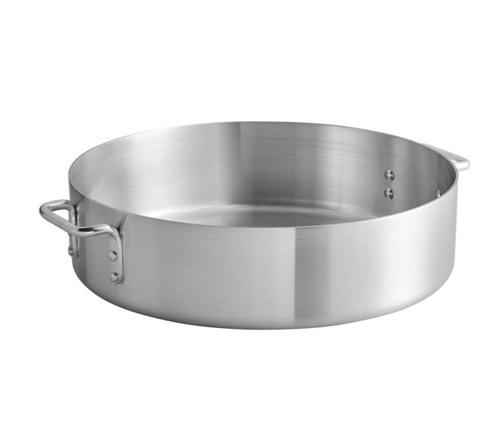 Soro Essentials - Braciere in alluminio con manici rivettati, peso medio 4 mm di spessore, perfetto per arrostire, rosolare e friggere in padella