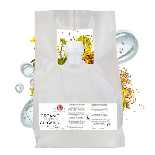 Glicerina Liquida Vegetal Pura y Organica - Glicerina para hacer jabones, Hidratante Facial y Corporal, Base Cosmetica Casera 100% Natural - 5000 g 5 kg