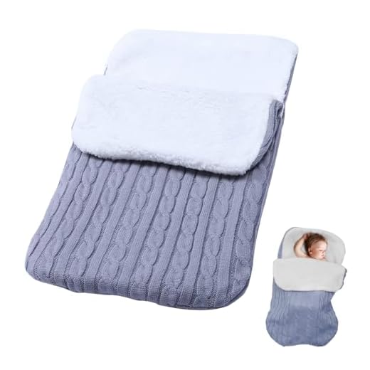 Zaino Bambino Inverno: Passeggino Sacco a pelo per neonati a maglia Inverno, Velluto Ispessimento Neonato Sacchi a pelo Con Pile Sacco a pelo Swaddle Per Ragazzi/Ragazze (Grigi
