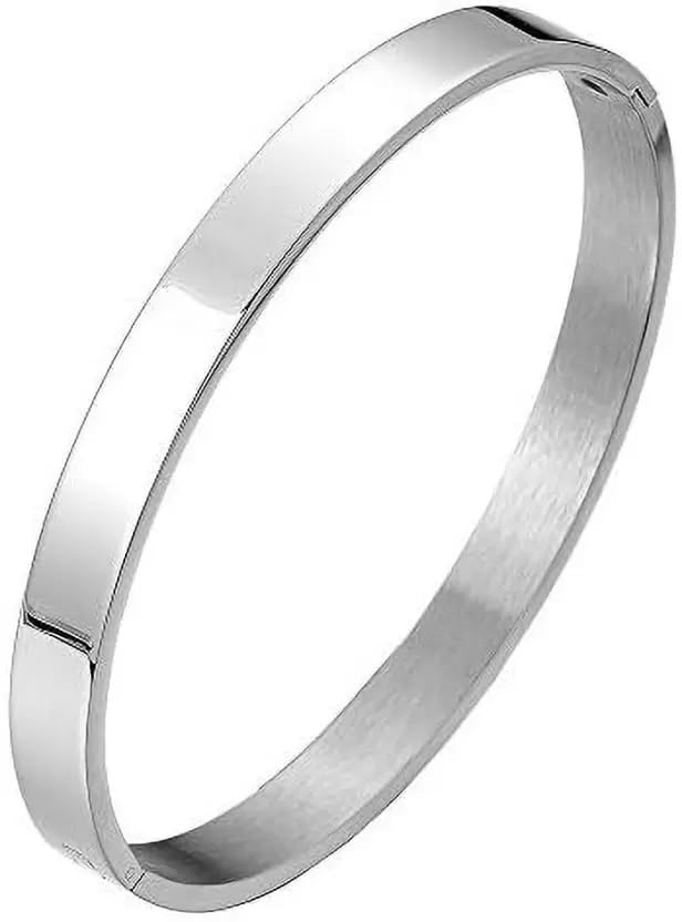 MEENAZ Bracelet for Men Stylish Boys brother boyfriend gents/Fashion Silver Kada for men platinum/Silver Bracelets for Men Metal/Stainless Steel Kada Kadas Bracelet valentine Gift open kada 350 (B0CHQLR6D7) Amazon Price History, Amazon Price Tracker