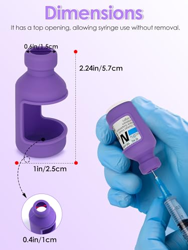 Image of YOUSHARES Insulin Vial Cover Insulin Bottle Protector - Silicone Protective Case for 10ml Short Insulin Vials, Durable Vial Case, Soft and Flexible Diabetes Vial Care