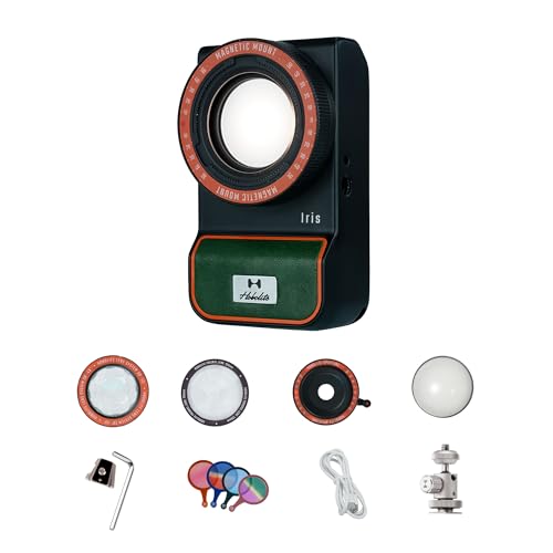 Hobolite Iris Portable LED Photography Light Kit with LCD Display, App Control, CRI/TLCI 96+, 2700-6500K Bi-Color Indoor/Outdoor Lighting for Content Creators, Jungle Edition, 5W
