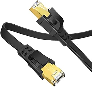 1M CAT8 Ethernet Cable High Speed Internet 40Gbps 2000Mhz Network Gigabit RJ45 Gold Plated Connector for Router Modem Switch Xbox Gaming TV Box Data Center. CAT7 CAT6 CAT5 Compatible Flat LAN