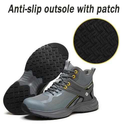 Image of Nutropa Steel Toe Boots for Men Women, Lightweight Work & Safety Shoes Outdoor Protection Footwear Puncture Proof Industrial and Construction Shoes
