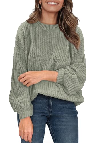PRETTYGARDEN Fall Sweaters for Women 2025 Fashion Long Sleeve Casual Ribbed Knit Winter Clothes Pullover Jumper Tops