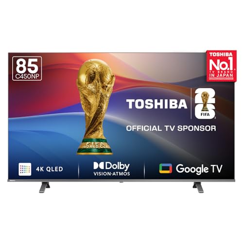 Image of Toshiba 215 cm (85 inches) C450NP Series 4K Ultra HD Smart Google QLED TV 85C450NP (Black)