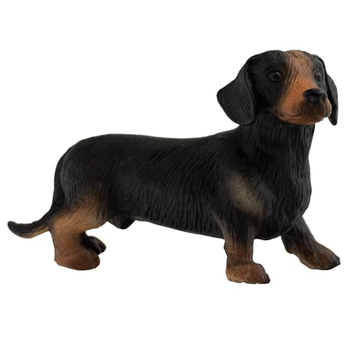 Bullyland 65441 - Spielfigur Kurzhaar-Dackel Appollo, ca. 7,4 cm große Tierfigur, detailgetreu, PVC-frei, ideal als kleines Geschenk für Kinder ab 3 Jahren