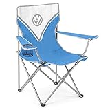 TECHNISCHE Details: jeder VW Stuhl hat einen langlebigen Stahlrohrrahmen und einer hochwertigen 600D Oxford Polyester Sitzauflage. Sie sind zudem bis zu 100 kg belastbar.