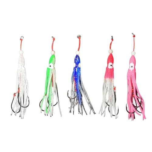5pcs Saltwater Baits With Fook OctopusesXJ[gg[O_炩P^R̃g[OނCJ̃A[ނCJ̃A[