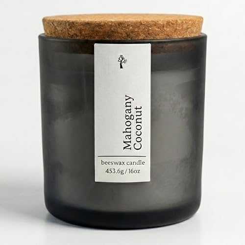 Large Natural Beeswax Candle Jar