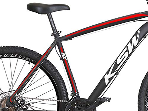 Bicicleta Aro 29 KSW XLT 21v Freio a Disco Preto com Laranja 21