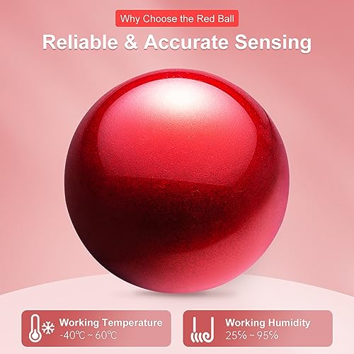 Image of SANWA 40mm /1.57in Trackball, Replacement Ball for GMAWTB40, GMABTTB41, GMATB39, Kensington Orbit Fusion, and Other Compatible Trackball Mice, Glossy Red