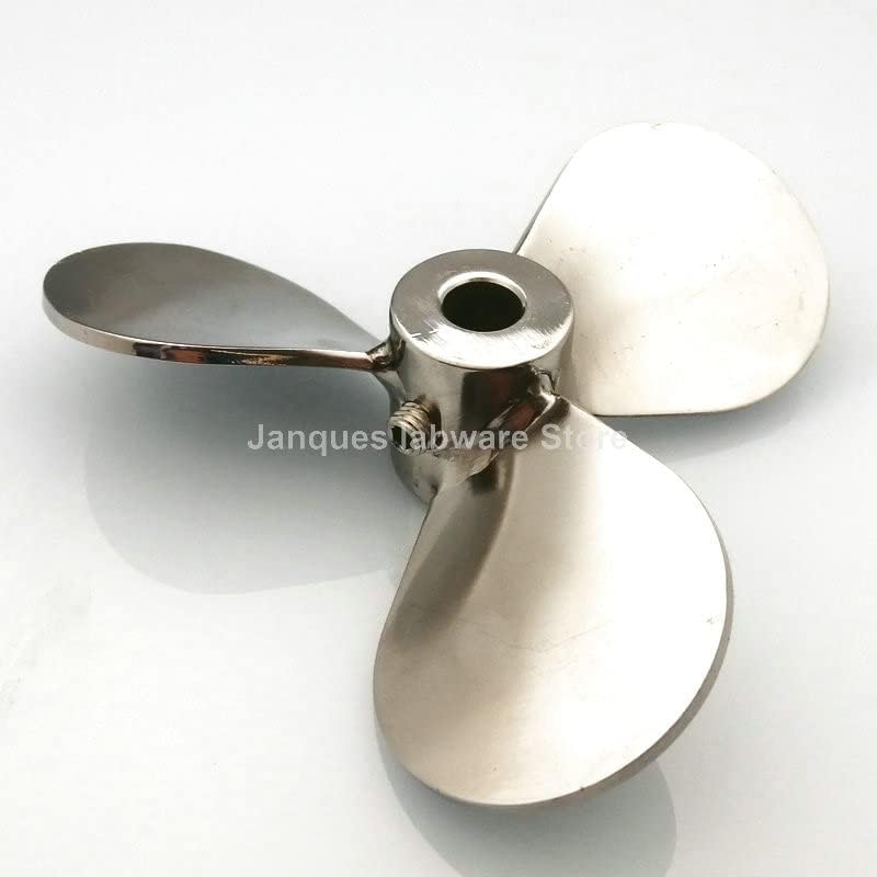 1pcs OD 60mm to 200mm Stainless Steel Impeller Type Three - Blade Stirrer Dispersion Paddle Stirring Paint Ink Emulsion Blade (Size : OD60mm-hole8mm)