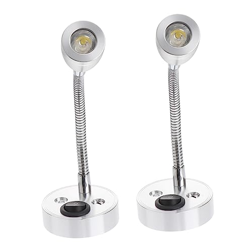DOITOOL Modern Design Led Lamp 2pcs Bedside Reading Lights Flexible Gooseneck Camper Lights