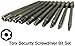 10 Pieces Torx Security Head Screwdriver Drill Set T6 T7 T8 T10 T15 T20 T25 T27 T30 T40 Torx Bits 1/4 Inch Magnetic Hex Shank 4 Inch Length S2 Steel Tamper Proof Star Screwdriver Bits Tools