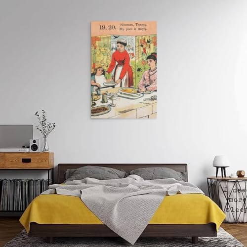 Impression Murale Victorienne Walter Crane 1869 Toile Décorative 30x45cm