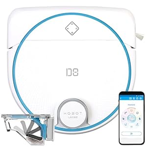 Sichler Exclusive Saug Wischroboter: HOBOT LEGEE D8 Multiroom-Wisch- und Saugroboter, WLAN, Lidar, 5.000 Pa (Saugroboter mit Ladestation, Saug-Wisch-Roboter mit Station, Senioren Handy)