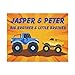 Hiding Place Boutique, Handmade Personalized Big and Little Brother Child Name Puzzle, Jigsaw Game, Custom Kid Dump Truck Dirt Mud Construction Excavator Monster