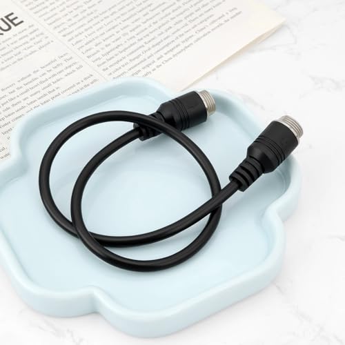 YINETTECH 4-pinowy kabel przedłużający męski na męski, 40 cm, złącze przedłużające do samochodu, autobusu, ciężarówki, cofania kamery CCTV, systemy zabezpieczeń płci, zmieniający się przewód