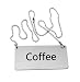New Star Foodservice 27433 Stainless Steel Chain Sign, "Coffee", 3-1/2-Inch by 1-1/2-Inch, Set of 6