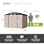 Aoxun Outdoor Storage Shed,8.1 x 5.3 FT, Garbage Can,Outdoor Metal Shed for Tool,Garden,Bike, Brown